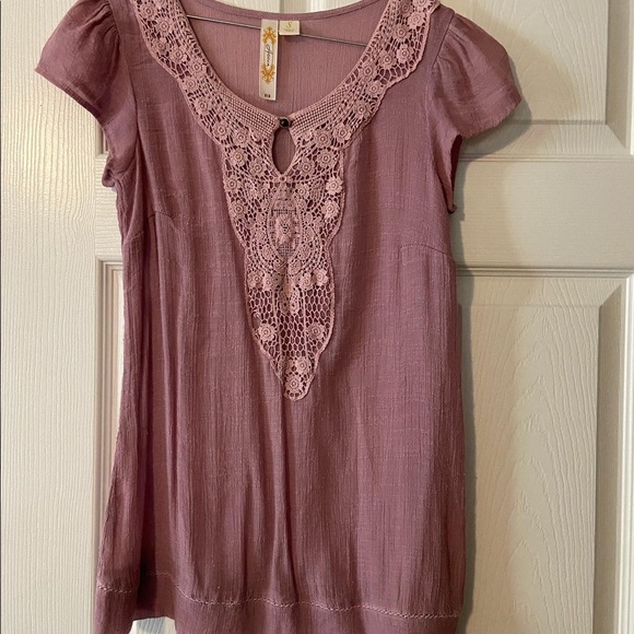 Adiva Tops - Mauve Layering Detail Blouse